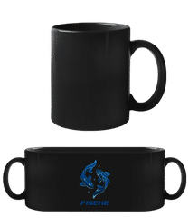 Mecha Roboter Sternzeichen Fische · Schwarze Tasse