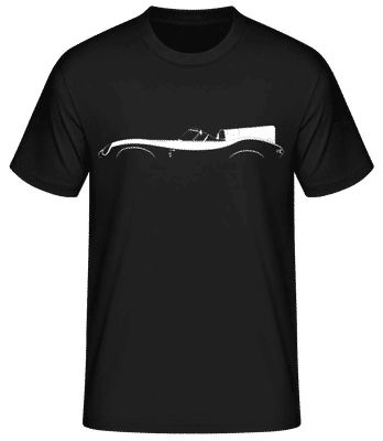 'Jaguar D-Type' Silhouette - Männer Basic T-Shirt - Schwarz - Vorne