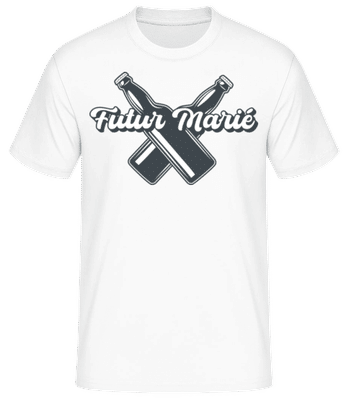 Futur Marié Bière - T-shirt standard Homme - Blanc - Devant