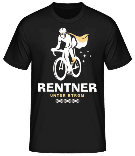 Vorschau: Rentner Unter Strom - Männer Basic T-Shirt - Schwarz - Vorne