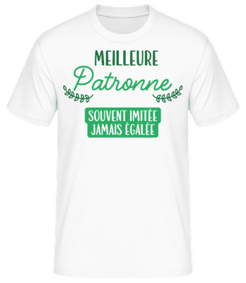 Meilleure Patronne - T-shirt standard Homme - Blanc - Devant