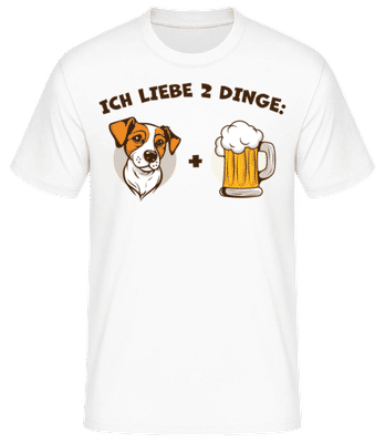 Ich Liebe 2 Dinge - Männer Basic T-Shirt - Weiß - Vorne