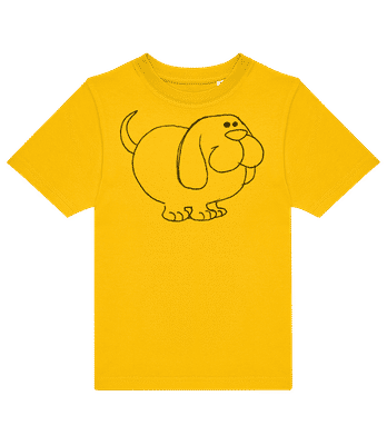Kids Comic - Dog - Kids B&C T-Shirt - Yellow - Front