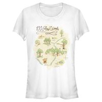 Disney - Winnie the Pooh - 100 Acre Woods Acre Map - Women's T-Shirt - White - Front