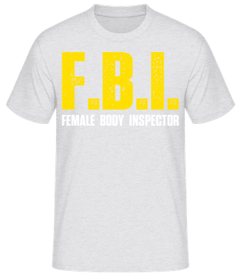 FBI Female Body Inspector - T-shirt standard Homme - Gris chiné - Devant