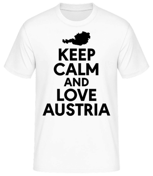 Vorschau: Keep Calm And Love Austria - Männer Basic T-Shirt - Weiß - Vorne
