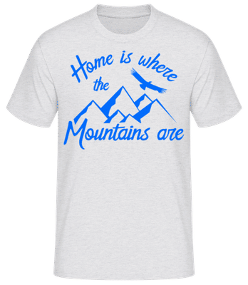 Home Is Where The Mountains Are - Men's B&C T-Shirt - Heather grey - Front