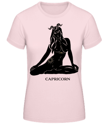 Female Zodiac Sign Capricorn - Women's Basic T-Shirt - Pink - Front