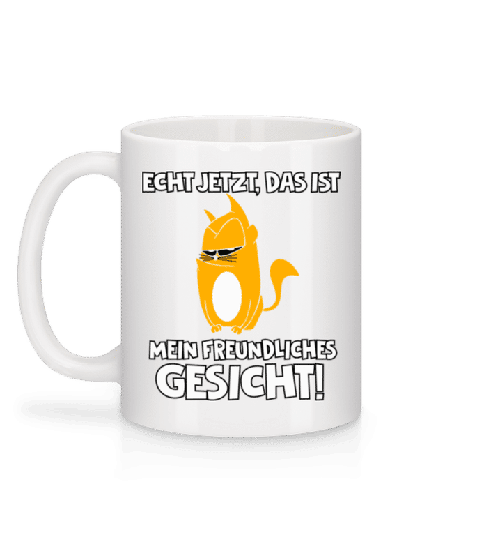 Vorschau: Katze Mein Freundliches Gesicht - Tasse - Weiß - Hinten
