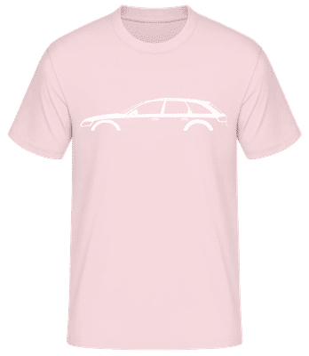 'Audi A4 Allroad (B8)' Silhouette - T-shirt standard Homme - Rose - Devant