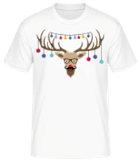 Christmas Reindeer - Men's Basic T-Shirt - White - Front