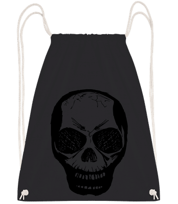 Skull Black - Sac à dos Drawstring - Noir - Vorn