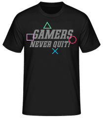 Gamers Never Quit · Männer Basic T-Shirt
