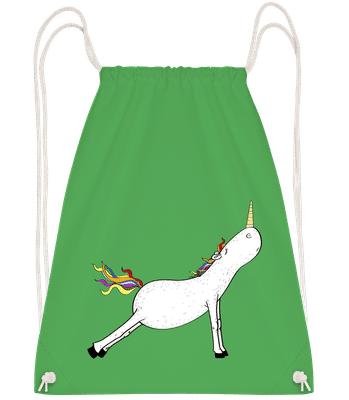 Licorne De Yoga Tendue - Sac à dos Drawstring - Vert irlandais - Vorn
