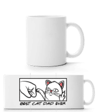 Best Cat Dad Ever - Mug panorama - Blanc - Devant