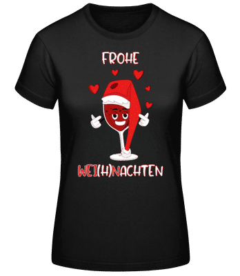 Frohe Wei(h)nachten - Frauen Basic T-Shirt - Schwarz - Vorne