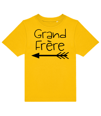 Grand Frère Flèche - T-shirt enfants B&C - Jaune - Devant