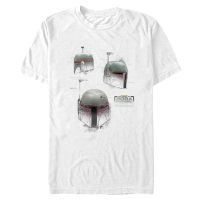 Star Wars - Book of Boba Fett - Boba Fett Helmet Schematics - Pánské Tričko - Bílá - Napřed