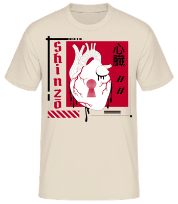 Shinzo - Pánske basic tričko - Krémová - Predné