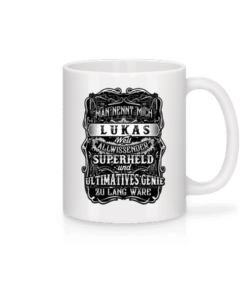 Man Nennt Mich Lukas - Tasse - Weiß - Vorne