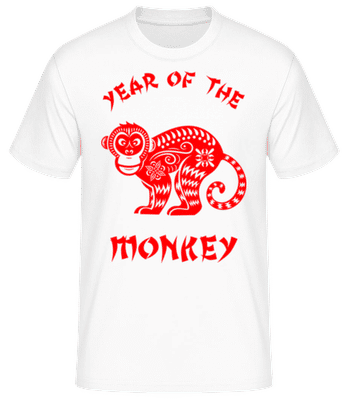 Chinese Zodiac Year Of The Monkey - Camiseta básica para hombre - Blanco - delante