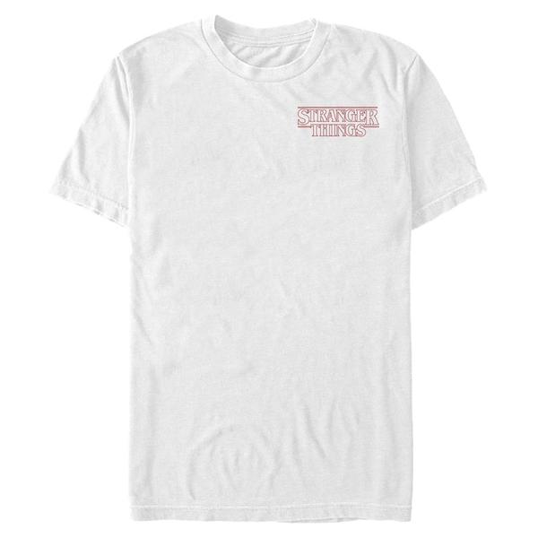 Netflix - Stranger Things - Logo Stranger Red Outline Pocket - Homme T-shirt