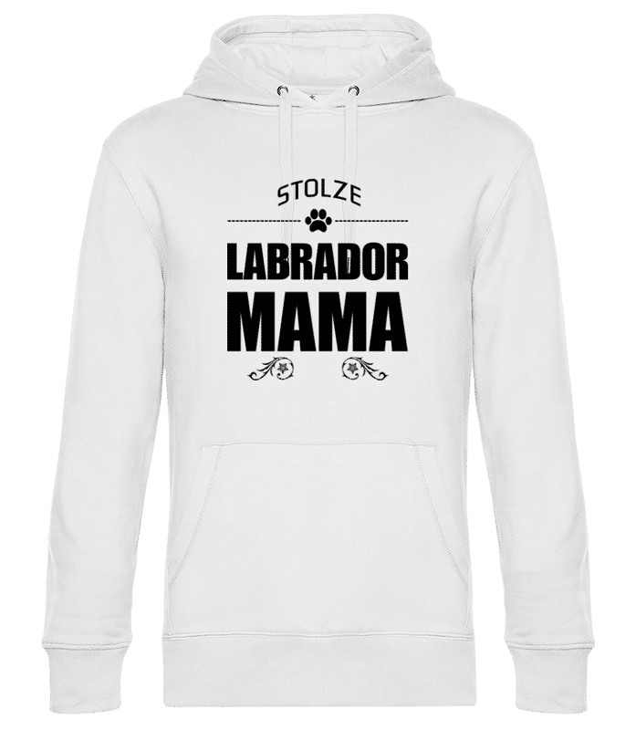 Vorschau: Stolze Labrador Mama - Unisex Premium Hoodie - Weiß - Vorne