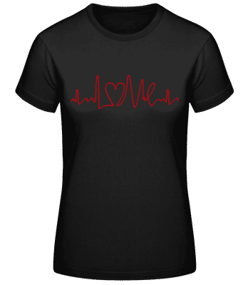 Fréquence Cardiaque - T-shirt standard Femme - Noir - Devant