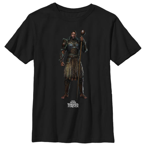 Aperçu: Marvel - Panthère noire Wakanda pour toujours - M'Baku Mbaku Blank - Enfant T-shirt - Noir - Devant
