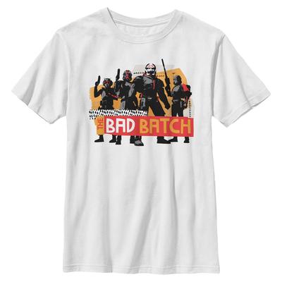 Star Wars - The Clone Wars - Skupina Bad Batch - Enfant T-shirt - Blanc - Devant