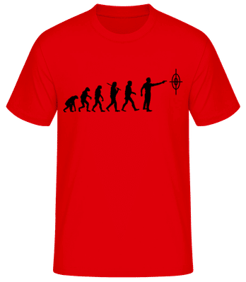 Evolution Of Shooting - Camiseta básica para hombre - Rojo - delante