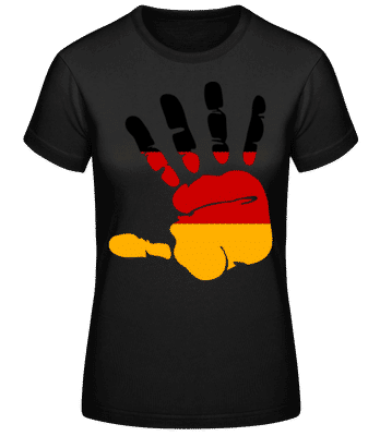 Main Allemagne - T-shirt standard Femme - Noir - Devant