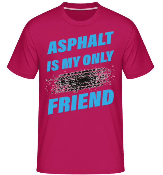 Preview: Asphalt Is My Only Friend Car -  Shirtinator Men's T-Shirt - Magenta - Front