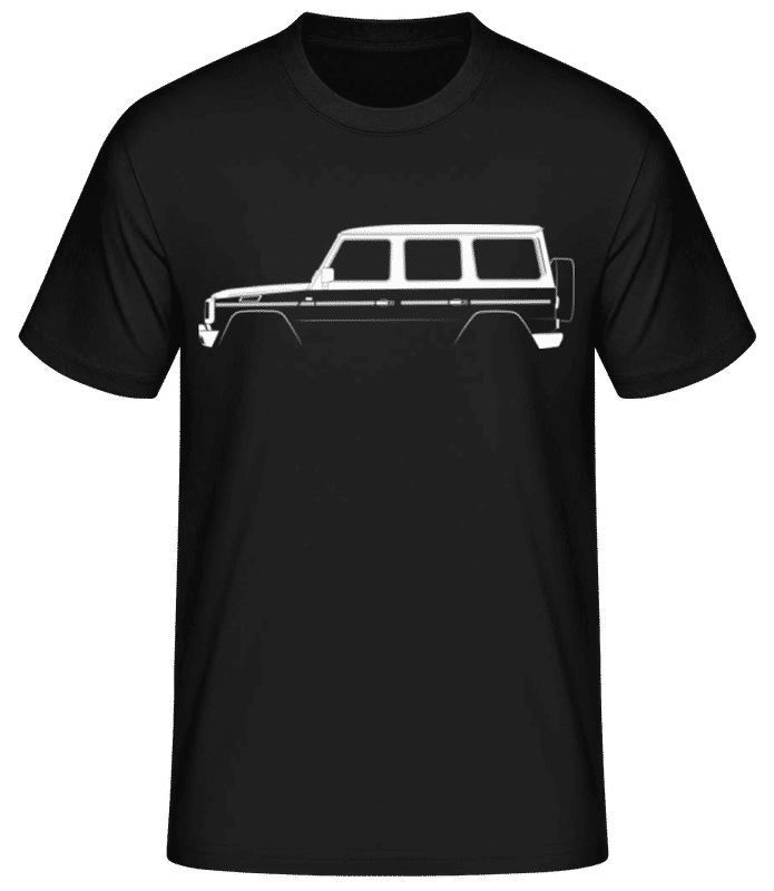 Náhľad: 'Mercedes G W463' Silhouette - Pánske basic tričko - Čierna - Predné