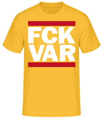 Fck Var White - Camiseta básica para hombre - Amarillo dorado - delante