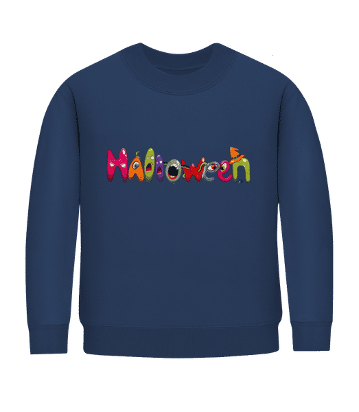Aperçu: Halloween - Sweatshirt Enfant - Bleu marine - Devant