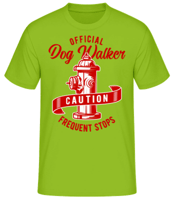 Official Dog Walker - Men's B&C T-Shirt - Lime - Front