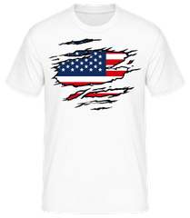 Zerrissene Fahne USA · Männer Basic T-Shirt