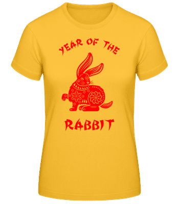 Chinese Zodiac Year Of The Rabbit - Camiseta básica de mujer - Amarillo dorado - delante