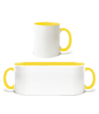 Two-toned Mug - White / Yellow - Front