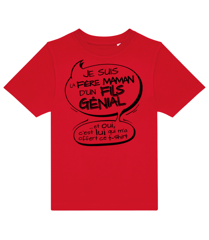 Aperçu: Fière Maman D'un Fils Génial - T-shirt homme B&C - Rouge - Devant