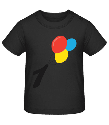 Anniversary 1 Balloons - Baby T-Shirt - Black - Front
