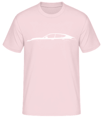 'Porsche Panamera 970' Silhouette - Pánske basic tričko - Ružová - Predné
