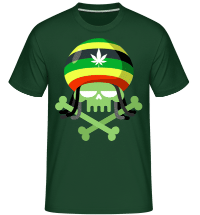 Marijuana Skull -  Shirtinator Men's T-Shirt - Bottle green - Front