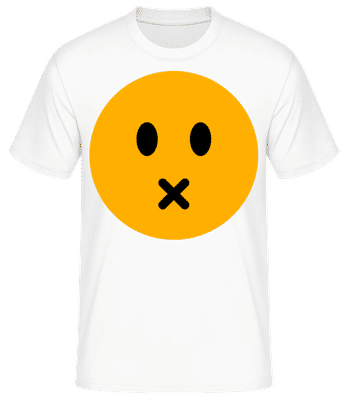 Silent Smiley - Men's Basic T-Shirt - White - Front