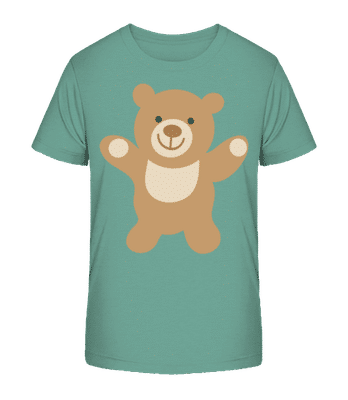 Enfant Comic - Ours - T-shirt bio Enfant Stanley Stella 2.0 - Bleu vert - Devant