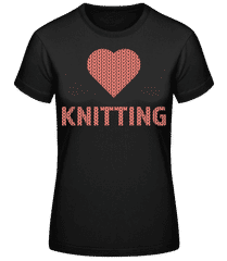Love Knitting · Frauen Basic T-Shirt