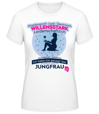Sternzeichen Jungfrau Blau - Frauen T-Shirt B&C - Weiß - Vorne