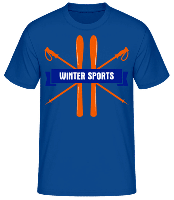 Winter Sports Sign - Pánské basic tričko - Královská modrá - Napřed