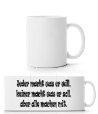 Alle Machen Mit - Panoramatasse - Weiß - Vorne